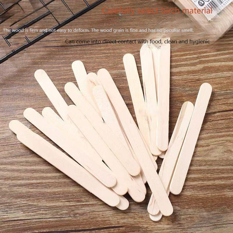 Ice cream stick  Popsicle sticks food grade special ice cream popsicle mold wooden round stick for homemade ice cream or DIY handmade