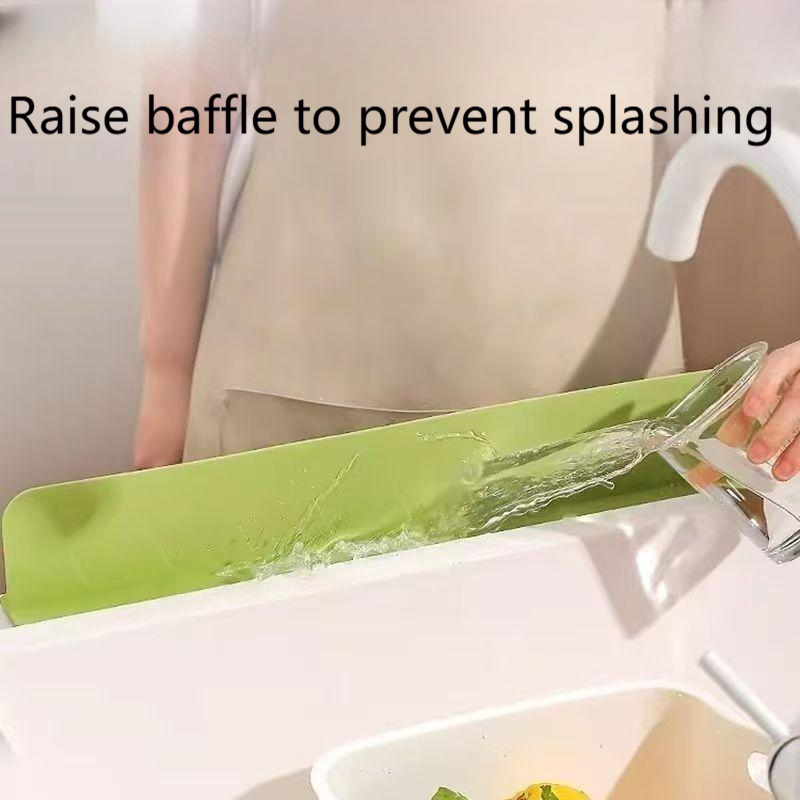 2-piece sink retaining plate integrated kitchen sink countertop splash-proof waterproof bathroom retaining strip suction cup is more fixed