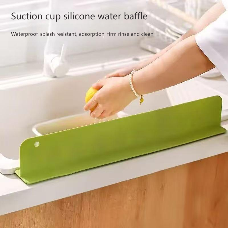 2-piece sink retaining plate integrated kitchen sink countertop splash-proof waterproof bathroom retaining strip suction cup is more fixed