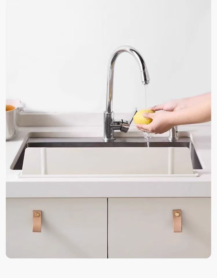 2-piece sink retaining plate integrated kitchen sink countertop splash-proof waterproof bathroom retaining strip suction cup is more fixed