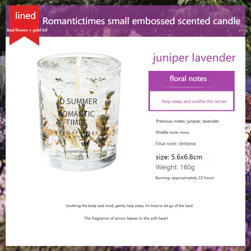 Essential oil aromatherapy candle jelly wax sleep bedroom long-lasting fragrance scented candle