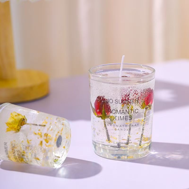 Essential oil aromatherapy candle jelly wax sleep bedroom long-lasting fragrance scented candle