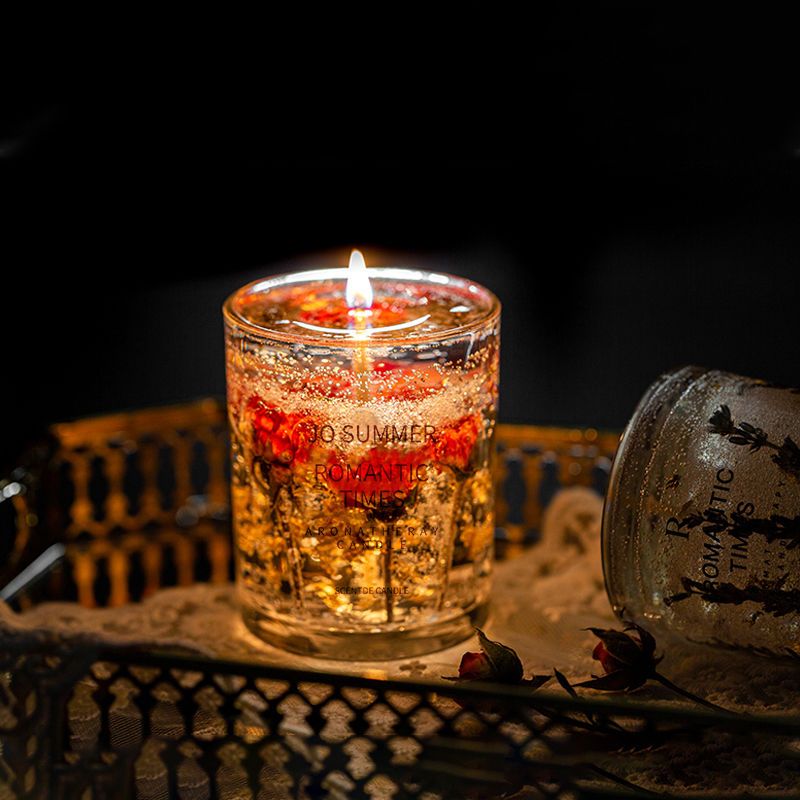 Essential oil aromatherapy candle jelly wax sleep bedroom long-lasting fragrance scented candle
