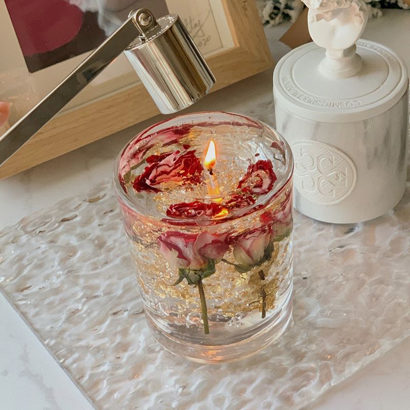 Essential oil aromatherapy candle jelly wax sleep bedroom long-lasting fragrance scented candle