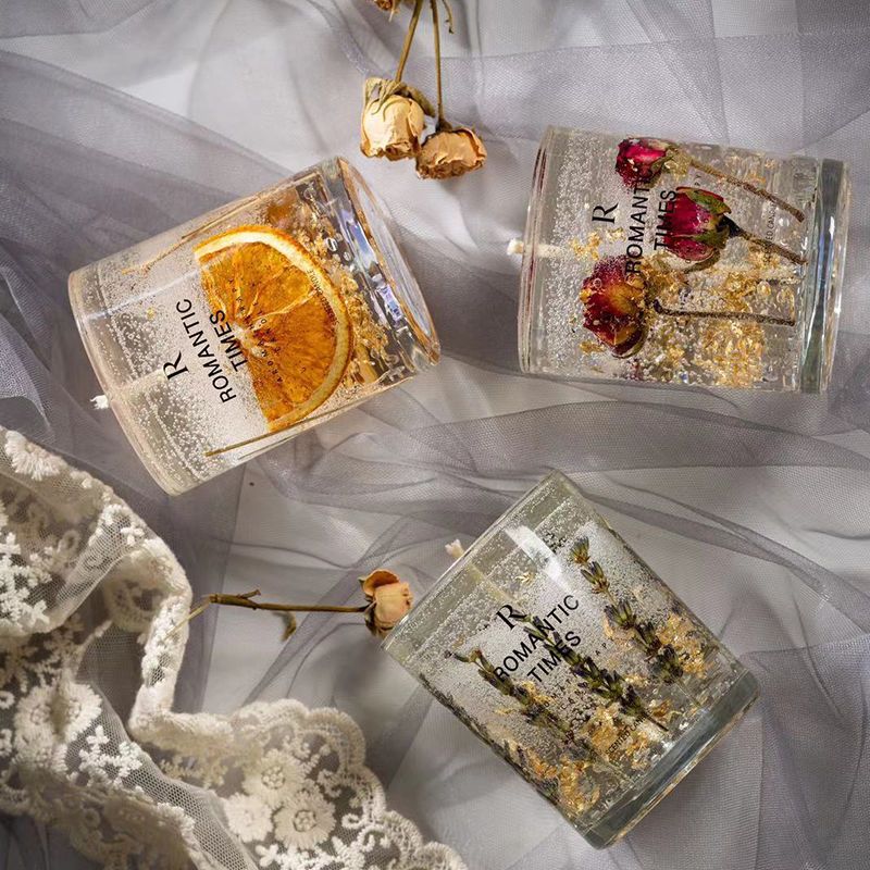 Essential oil aromatherapy candle jelly wax sleep bedroom long-lasting fragrance scented candle
