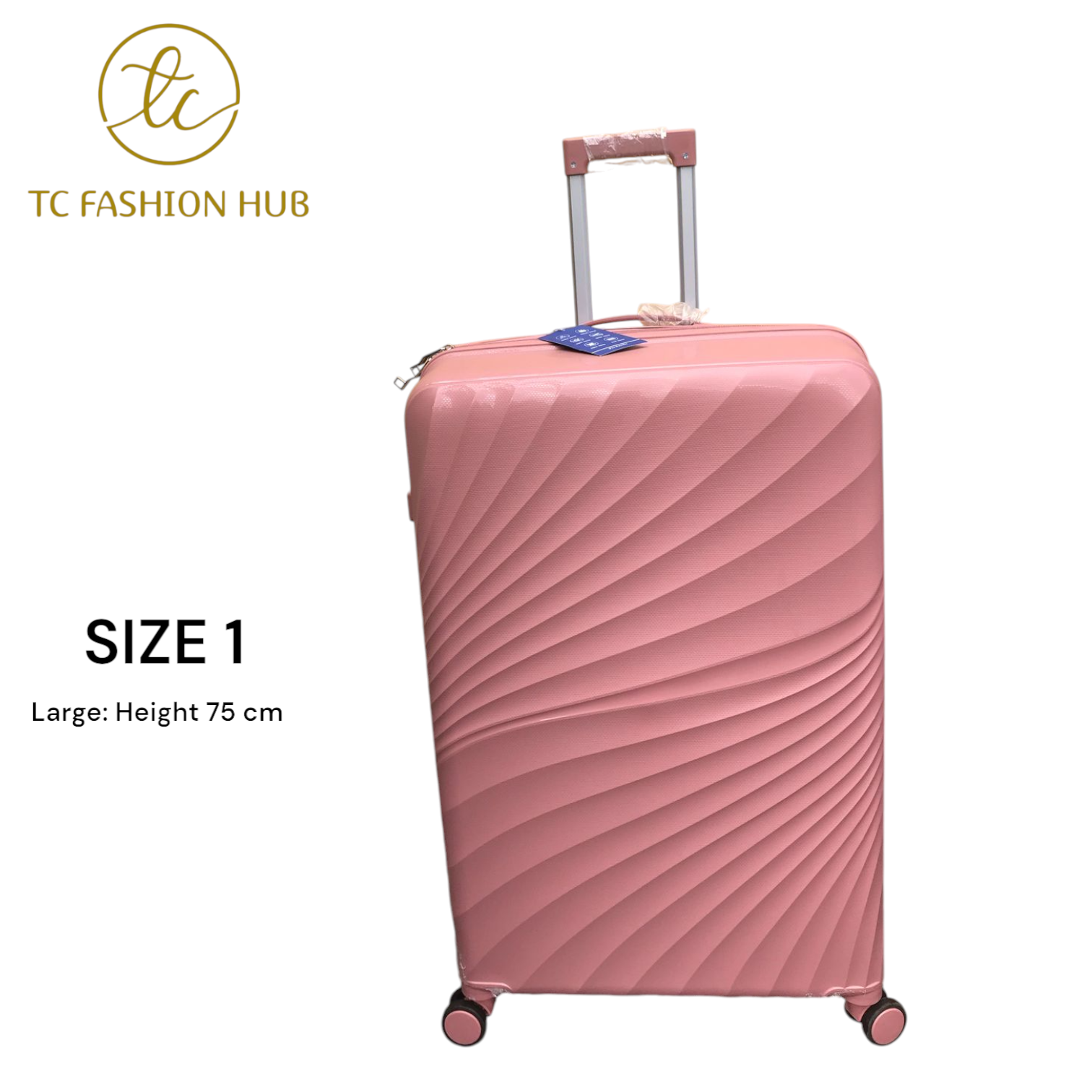 Size 30 Full Set Unbreakable Rubber Suitcase – Pink Lightweight, durable, and scratch-resistant with 360° wheels, TSA lock, anti-theft zipper, and waterproof design. Spacious and secure.