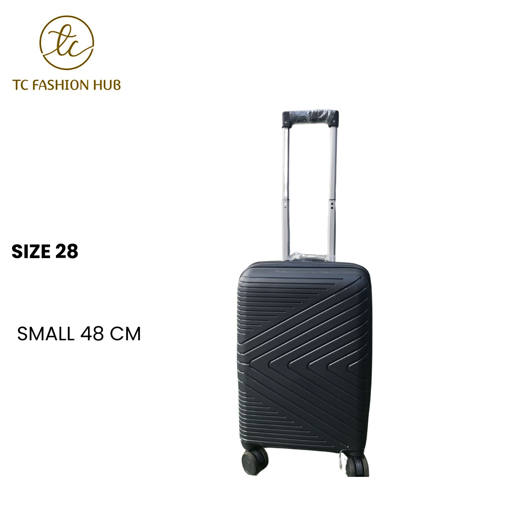 Size 28 Small Expandable Rubber Suitcase – Grey Lightweight, durable, and scratch-resistant with 360° wheels, TSA lock, anti-theft zipper, and waterproof design. Spacious and secure.