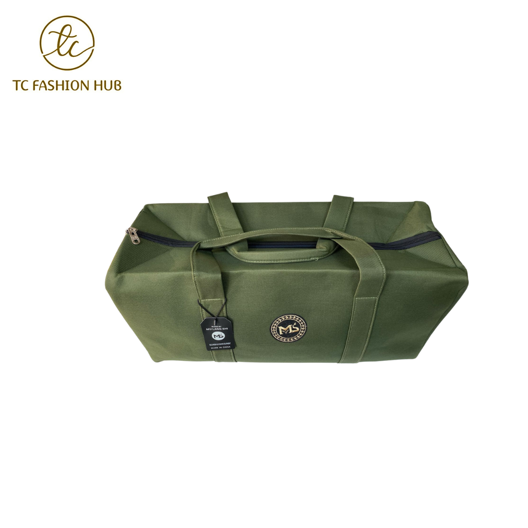 Duffle Bag – Perfect for travel, gym, or daily use. Spacious, durable, and stylish with strong handles, secure zipper, and bold MS logo. Combines function and fashion in one sleek design.