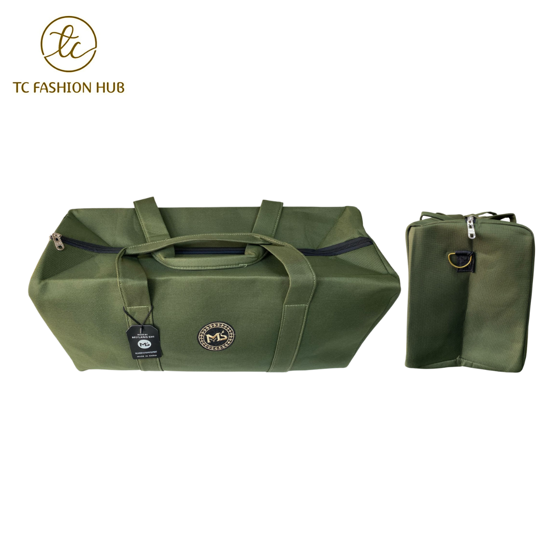 Duffle Bag – Perfect for travel, gym, or daily use. Spacious, durable, and stylish with strong handles, secure zipper, and bold MS logo. Combines function and fashion in one sleek design.