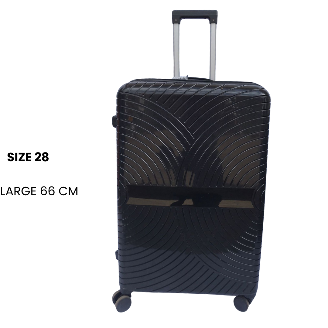Size 28 Large Unbreakable Rubber Suitcase –  Lightweight, durable, and scratch-resistant with 360° wheels, TSA lock, anti-theft zipper, and waterproof design. Spacious and secure.