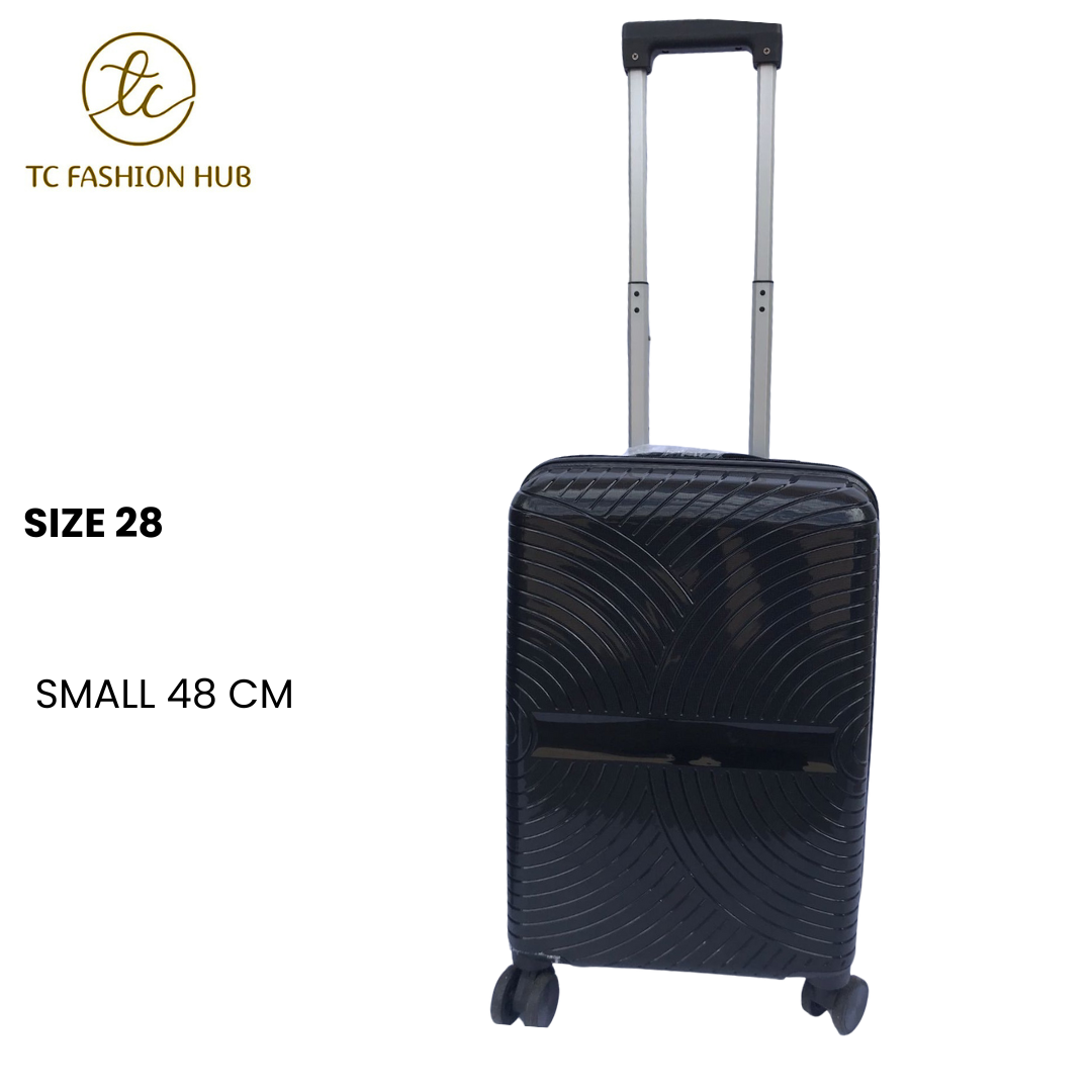 Size 28 Small Unbreakable Rubber Suitcase –  Lightweight, durable, and scratch-resistant with 360° wheels, TSA lock, anti-theft zipper, and waterproof design. Spacious and secure.