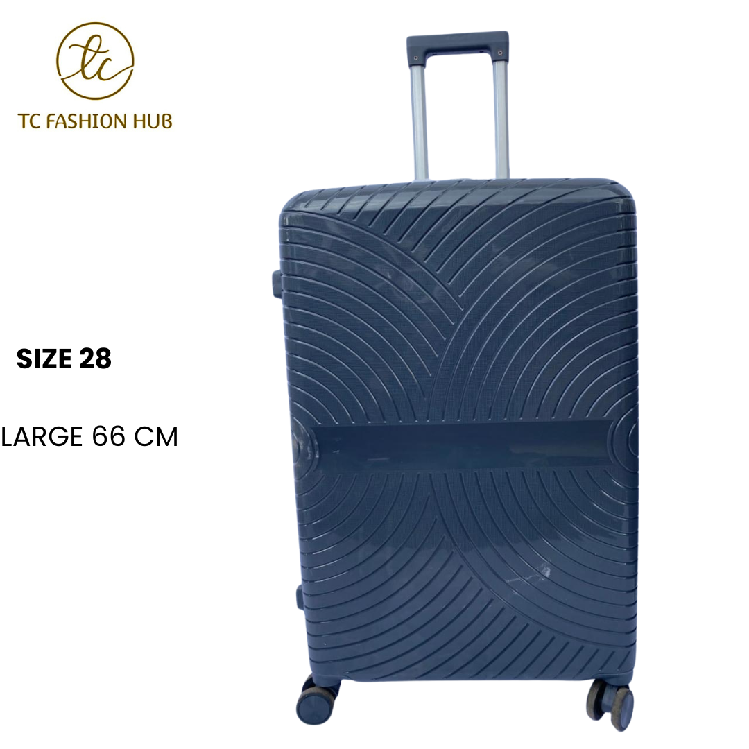 Size 28 Large Unbreakable Rubber Suitcase –  Lightweight, durable, and scratch-resistant with 360° wheels, TSA lock, anti-theft zipper, and waterproof design. Spacious and secure.