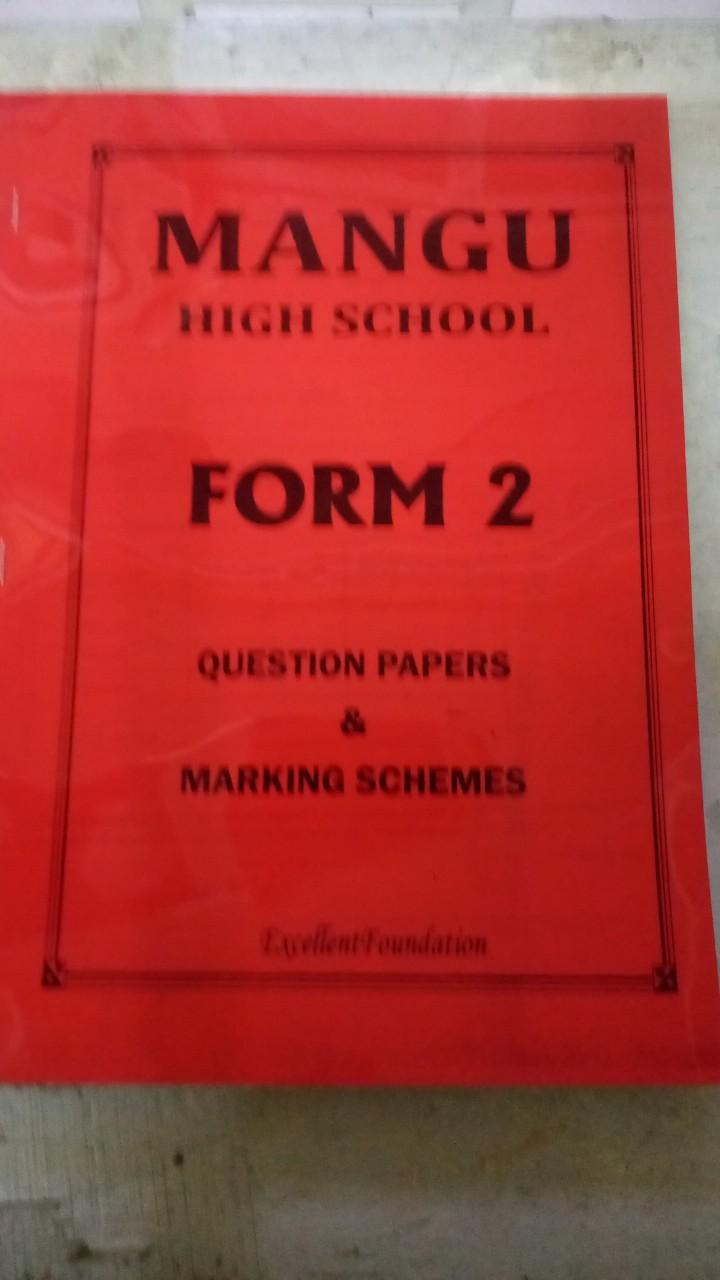 MANGU HIGHSCHOOL FORM 2 QUESTION AND ANSWER REVISION BOOK
