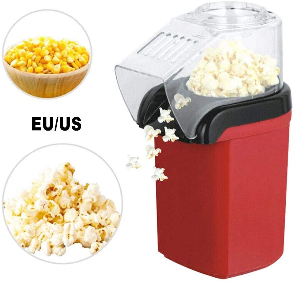 Electric Hot Air Popcorn Maker – Red