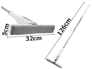 Magic Cotton Hand-Washed Floor Mop – Telescopic Stainless Steel, Self-Wringing Flat Mop