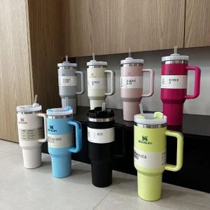 Original Stanley 1.2 Litres Stainless Steel Tumbler With Handle & Straw Lid, Insulated Reusable Stainless Steel Travel Mug