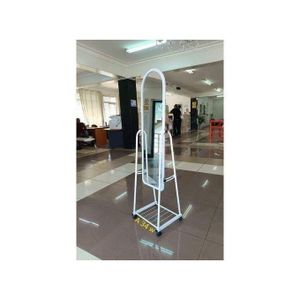 White Full Length Dressing Mirror with Wheels and shoes Rack