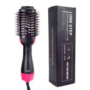 1200W Hair Dryer Hot Air Brush Styler and Volumizer Hair Sightener Curler Comb Roller One Step Electric Ion Blow Dryer Brush