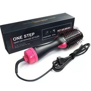 1200W Hair Dryer Hot Air Brush Styler and Volumizer Hair Sightener Curler Comb Roller One Step Electric Ion Blow Dryer Brush