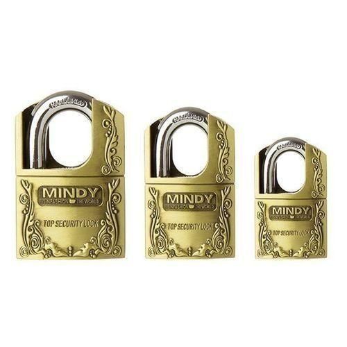 Large size Mindy heavy duty shrouded anti burglar top security lock padlock With 3 Keys