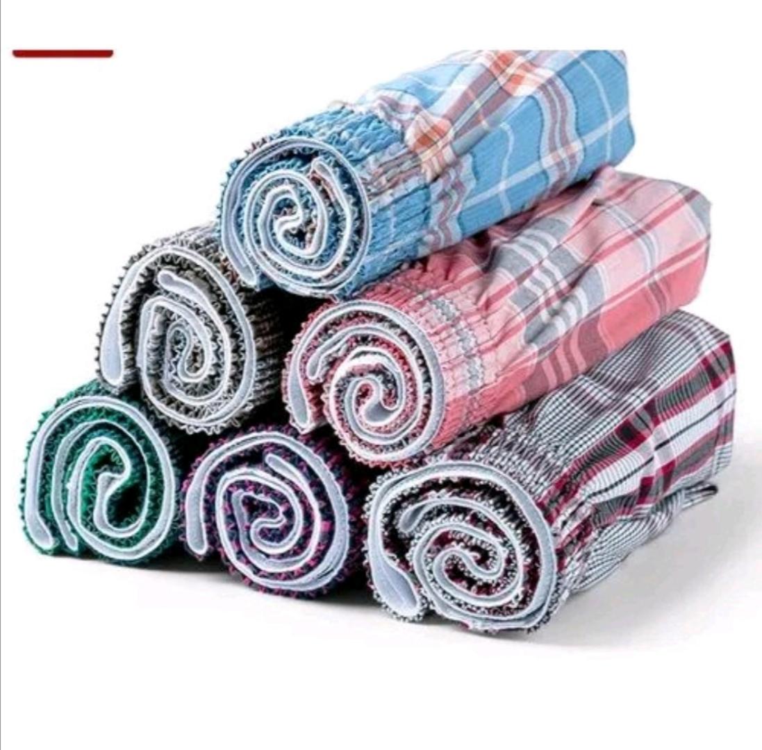 3 pcs Men Checked Cotton Boxers // Fashion Colourful Printed Pure Cotton 3 Pcs Men's Panties Underwear Male Boxers Shorts Casual Sleep Underpants Plaid Loose Comfortable Home Wear Striped