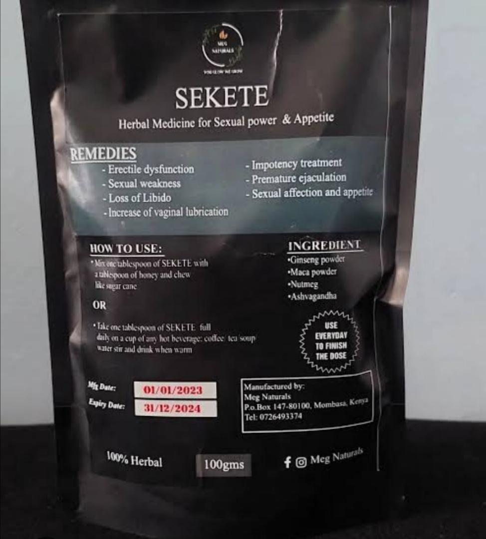 Sekete Nguvu Max Herbal Powder – Boosts Stamina, Improves Performance, Increases Libido, Enhances Erection Strength, Fertility & Energy – 100% Natural Power Supplement view 2