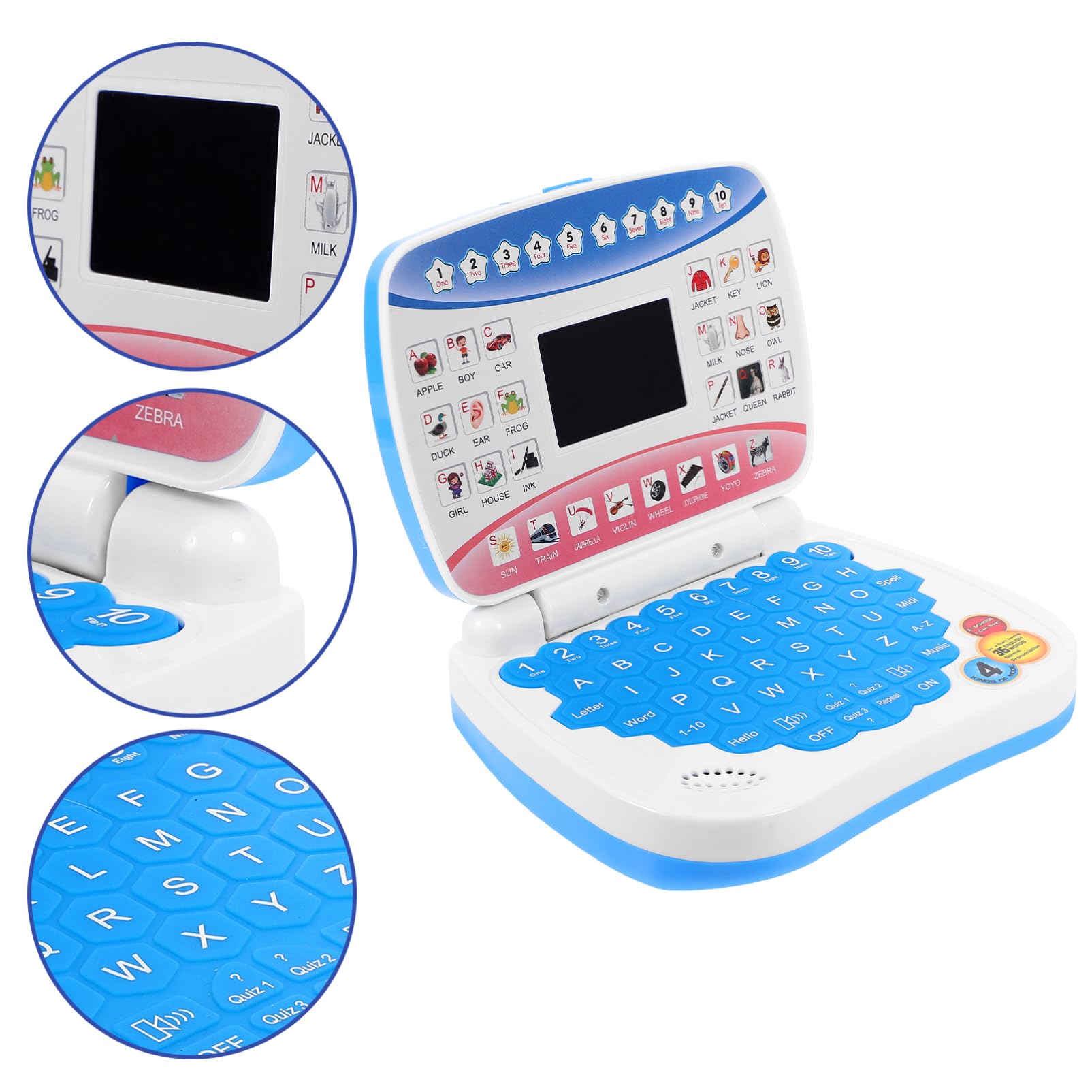 Totority Educational Learning Laptop for Kids - Interactive English & Music Preschool Toy with LED Screen, ABC Games & Puzzles for Toddlers Aged 3+