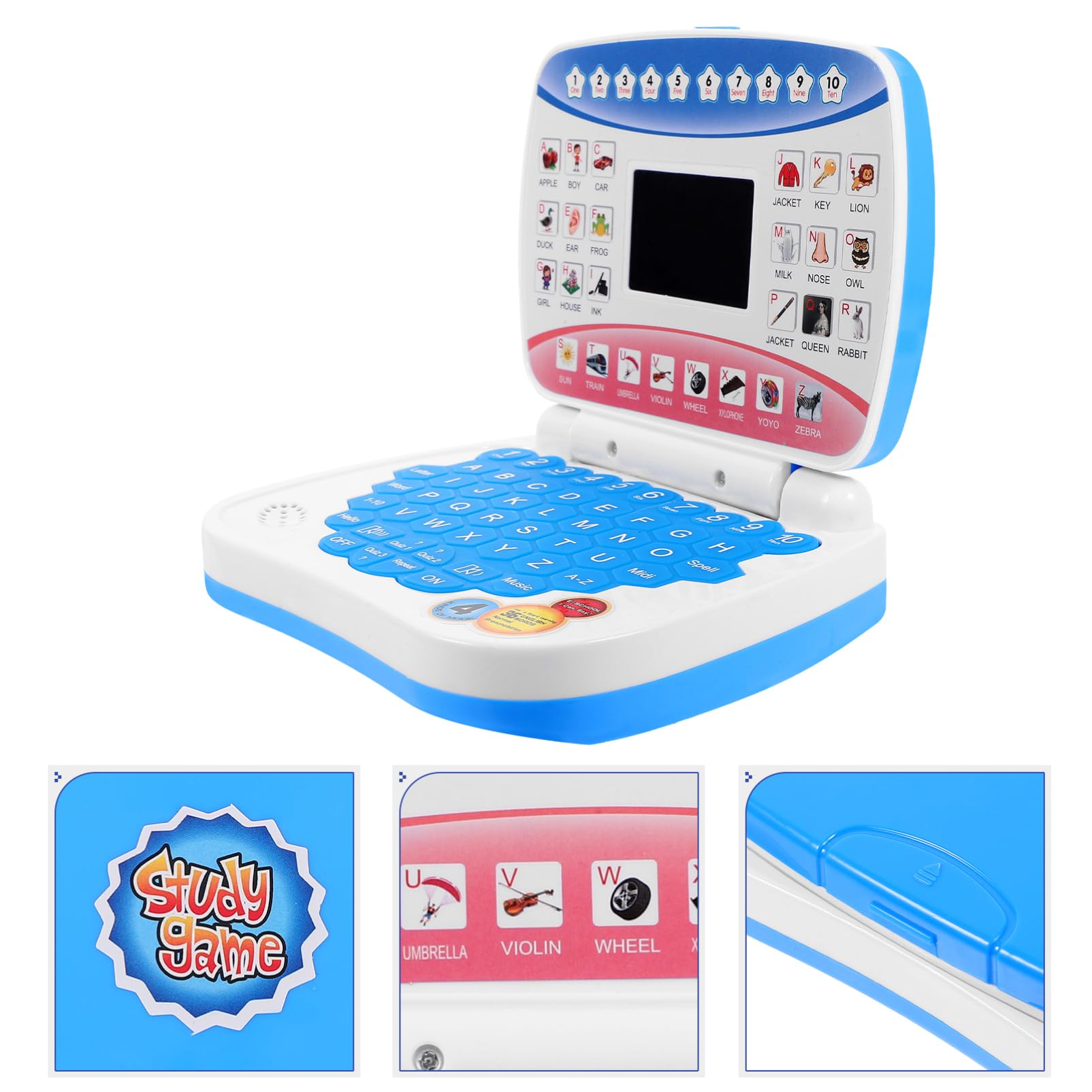 Totority Educational Learning Laptop for Kids - Interactive English & Music Preschool Toy with LED Screen, ABC Games & Puzzles for Toddlers Aged 3+