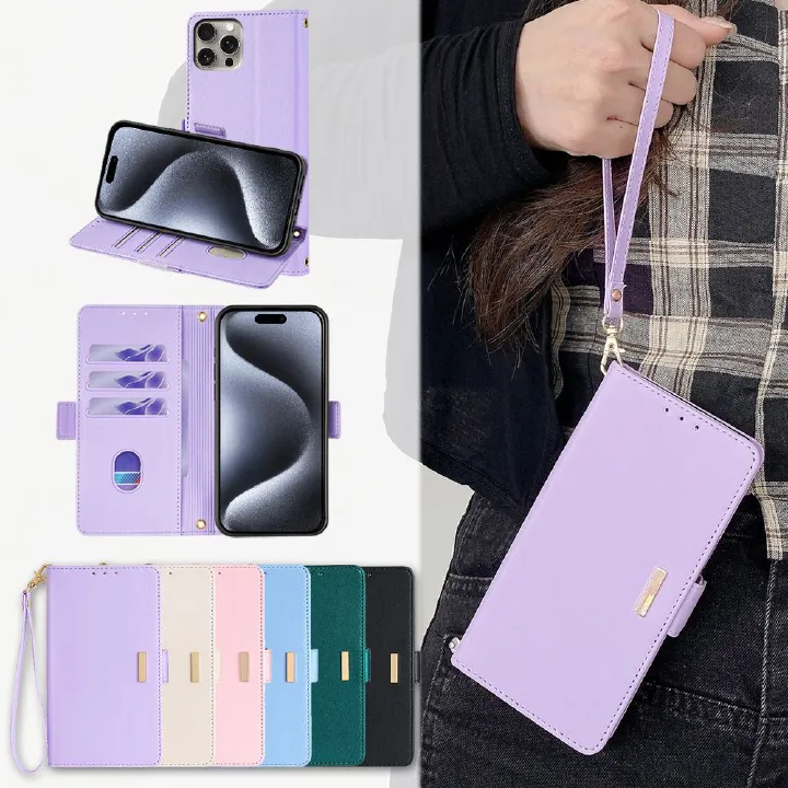 Infinix Hot 50 Leather Case,Wallet Phone Case with Handstrap Long Shoulder Strap for Infinix Hot 50/ Hot 50 Pro/ Hot 50 Pro Plus/Tecno Camon 30s Pro 4G/Tecno Spark 30C 4G