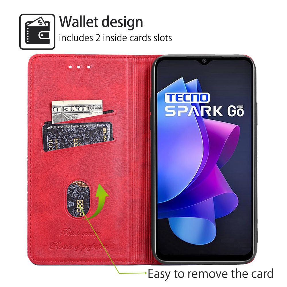 Tecno Camon 30s Pro Case,Leather Magnetic Closure Shockproof Phone Case Cover for Tecno Camon 30s Pro 4G/Tecno Spark 30C 4G
