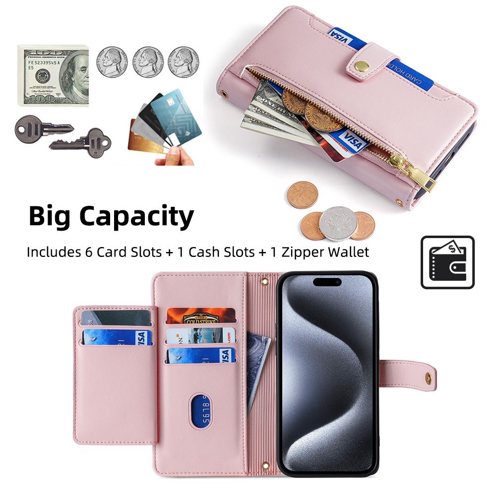 Infinix Note 40 Pro Wallet Leather case,Flip Folio Book PU Leather Phone case Shockproof Cover with Zipper Credit Card Holder for Infinix Note 40 Pro