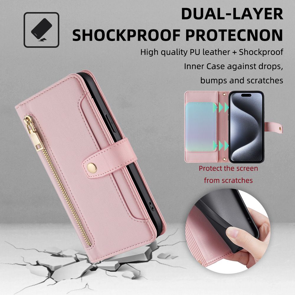 Infinix Note 40 Pro Wallet Leather case,Flip Folio Book PU Leather Phone case Shockproof Cover with Zipper Credit Card Holder for Infinix Note 40 Pro