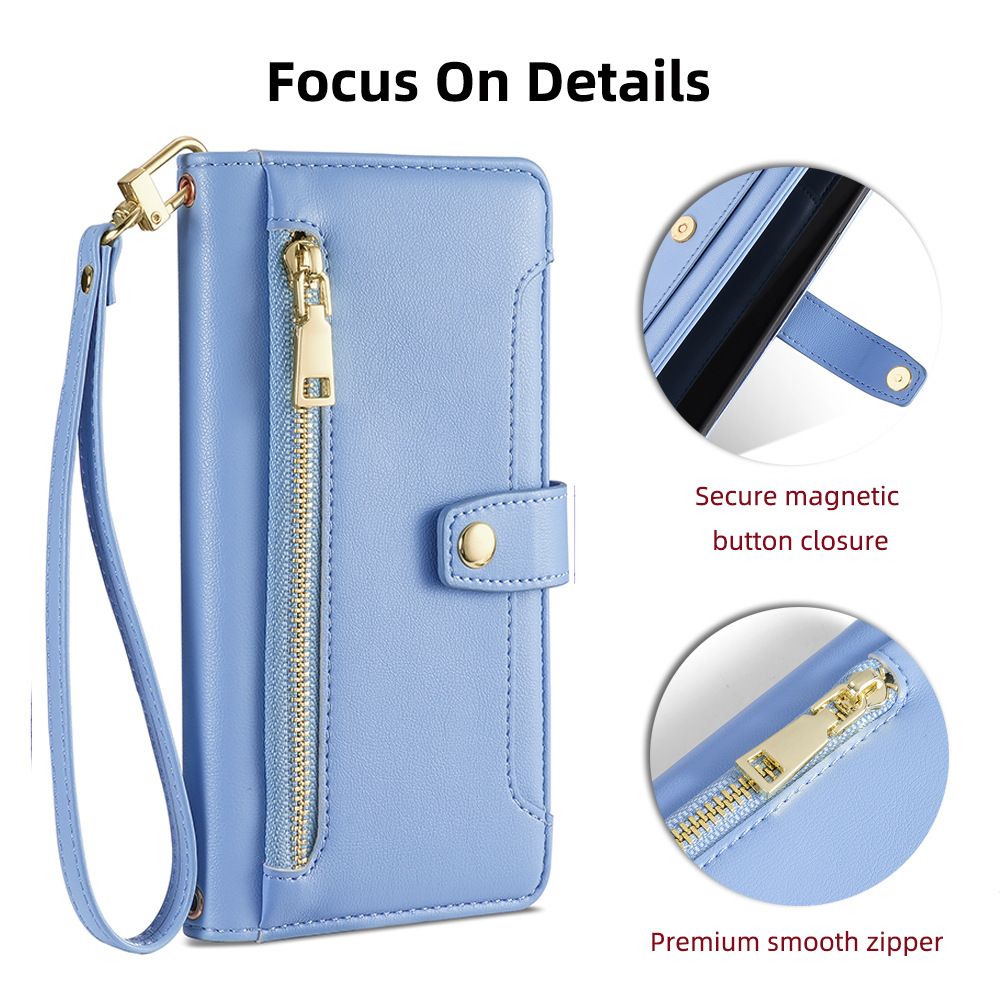 Tecno Camon 30 Pro Wallet Leather case,Flip Folio Book PU Leather Phone case Shockproof Cover with Zipper Credit Card Holder for Tecno Camon 30 Pro