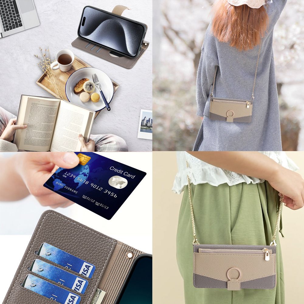 Infinix Hot 40 Pro Wallet Case,Leather Crossbody Zipper Folio Flip Kickstand Protective Shockproof Cover for Infinix Hot 40 Pro