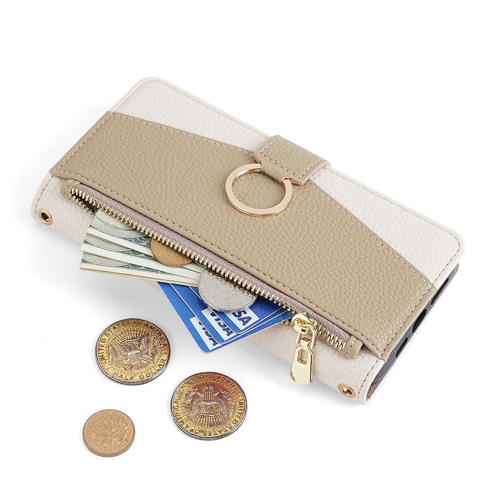 Tecno Spark 20 Pro Wallet Case,Leather Crossbody Zipper Folio Flip Kickstand Protective Shockproof Cover for Tecno Spark 20 Pro
