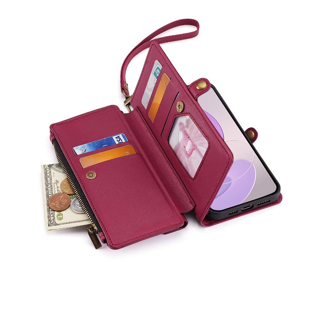 Itel S23 Plus Case,Crossbody Multifunction Wallet RFID Blocking Shoulder Strap Zipper Pocket Phone Case Cover for Itel S23 Plus