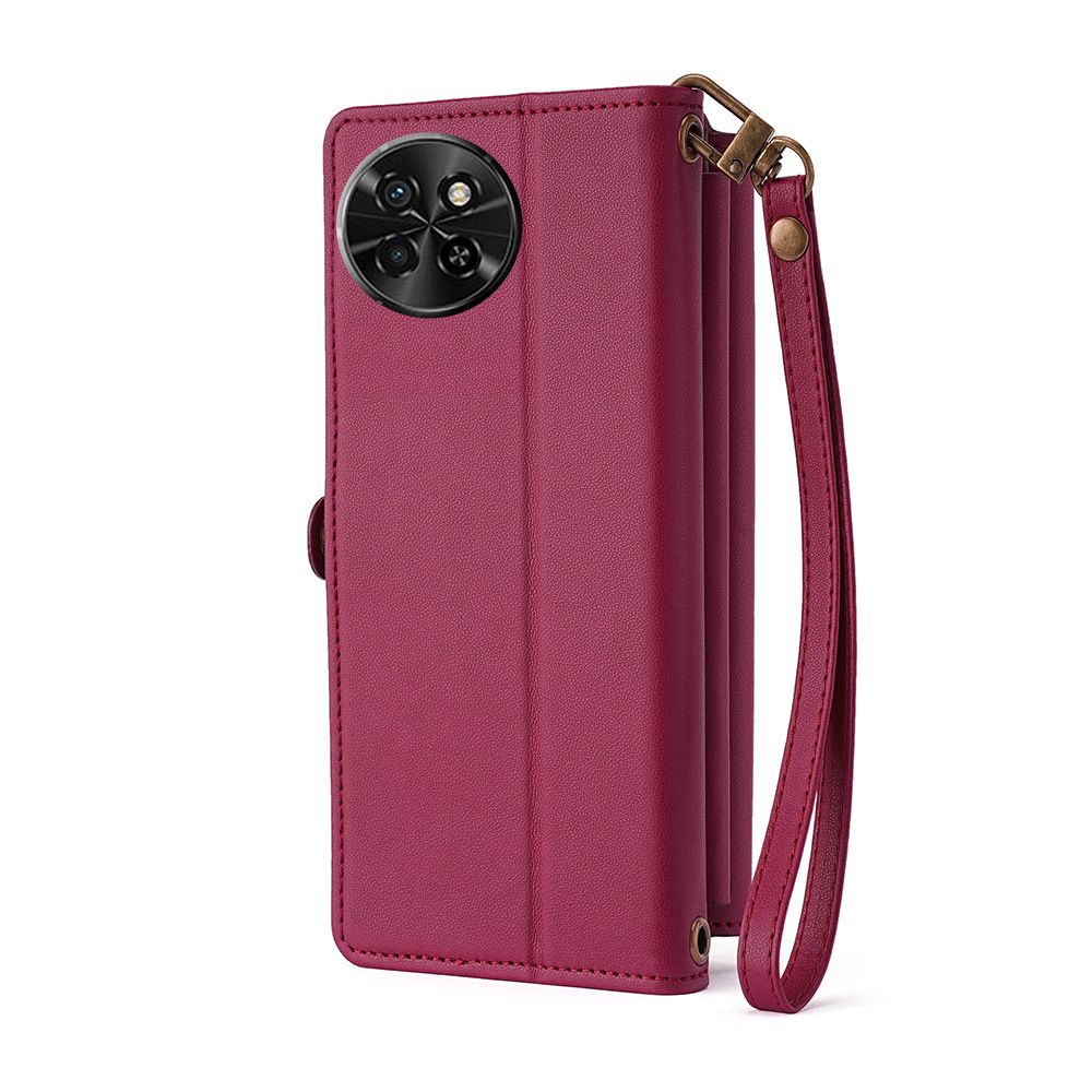 Itel S23 Plus Case,Crossbody Multifunction Wallet RFID Blocking Shoulder Strap Zipper Pocket Phone Case Cover for Itel S23 Plus