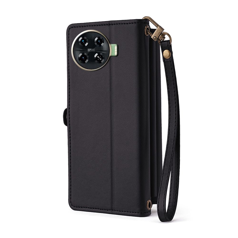 Tecno Spark 20 Pro Plus 4G Case,Crossbody Multifunction Wallet RFID Blocking Shoulder Strap Zipper Pocket Phone Case Cover for Tecno Spark 20 Pro Plus 4G