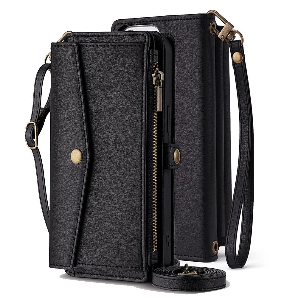 Tecno Spark 20 Pro Plus 4G Case,Crossbody Multifunction Wallet RFID Blocking Shoulder Strap Zipper Pocket Phone Case Cover for Tecno Spark 20 Pro Plus 4G