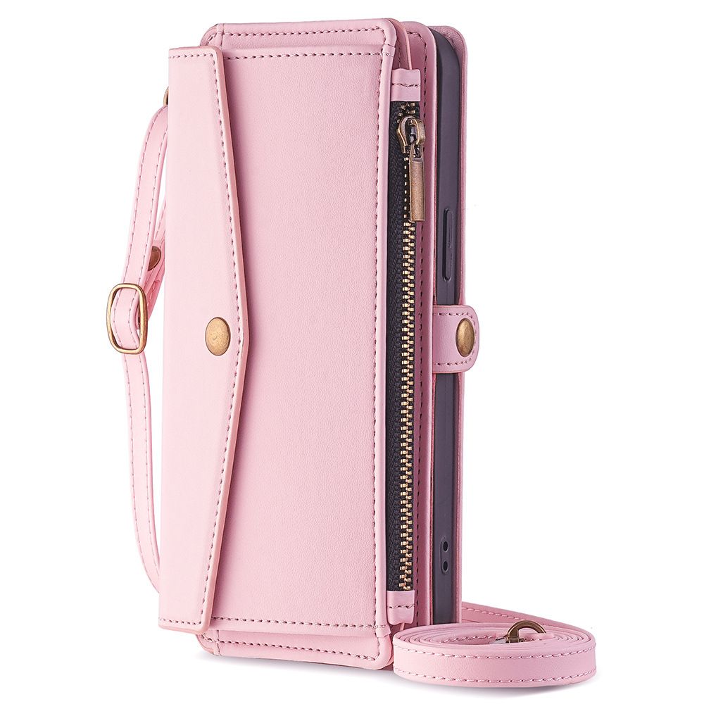Tecno Spark 20 Pro Plus 4G Case,Crossbody Multifunction Wallet RFID Blocking Shoulder Strap Zipper Pocket Phone Case Cover for Tecno Spark 20 Pro Plus 4G