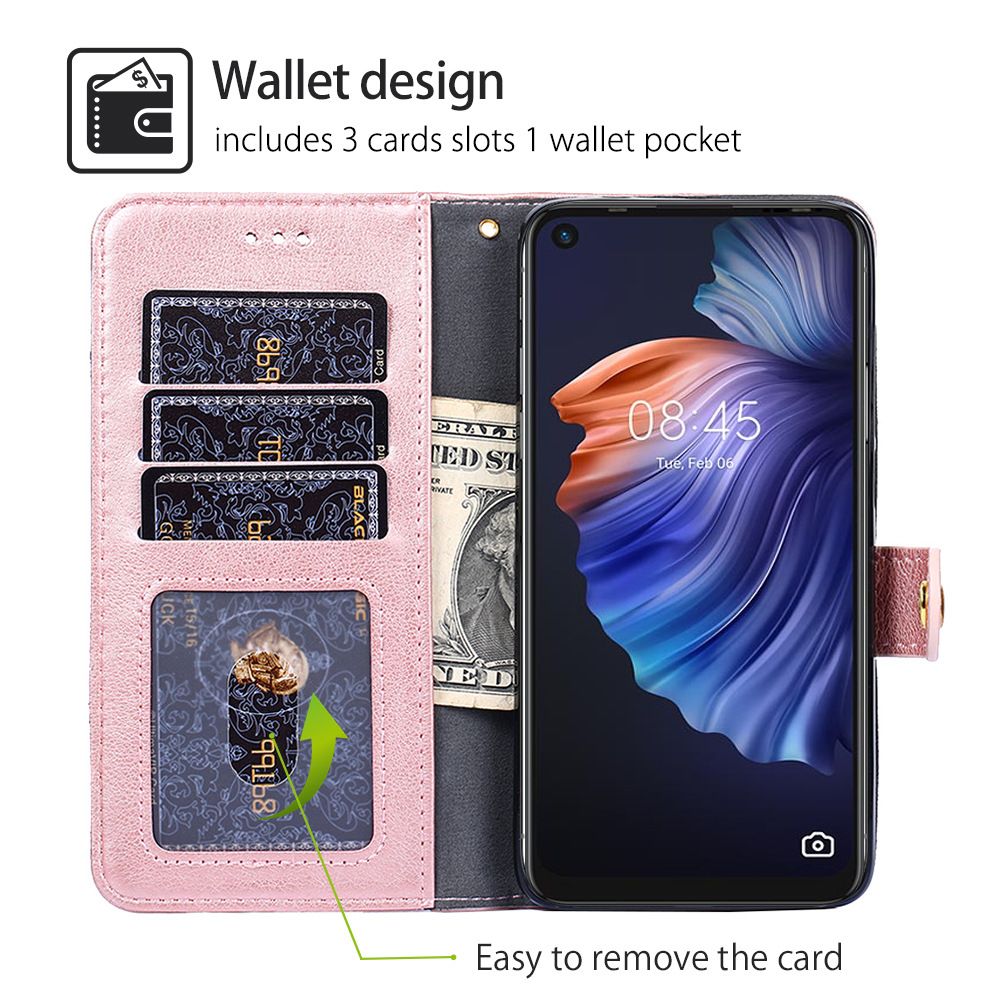 Tecno Spark 30C 4G Case,Pu Leather Wallet Zipper Shockproof Phone Case Cover for Tecno Spark 30C 4G