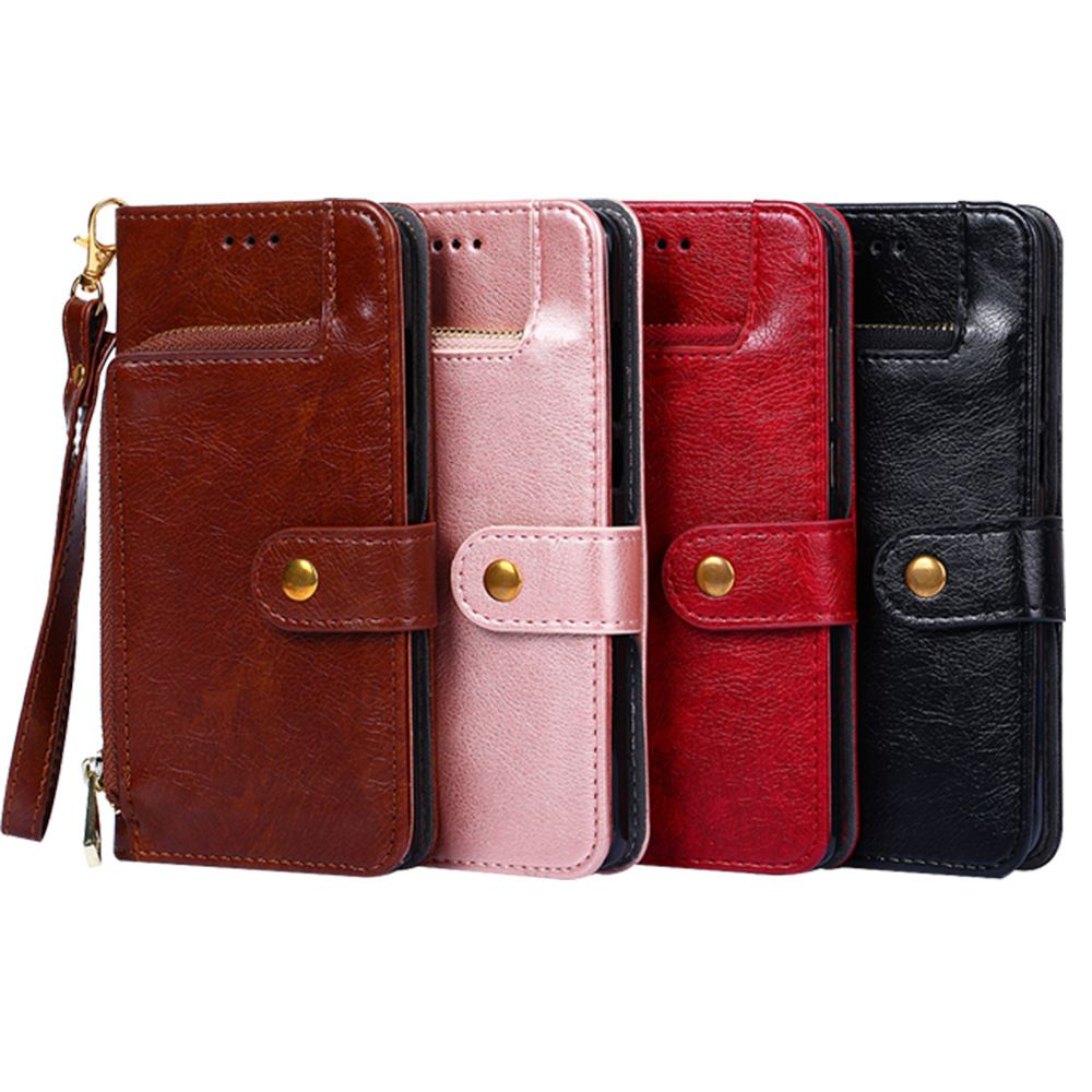 Itel A70 4G Case,Pu Leather Wallet Zipper Shockproof Phone Case Cover for Itel A70 4G