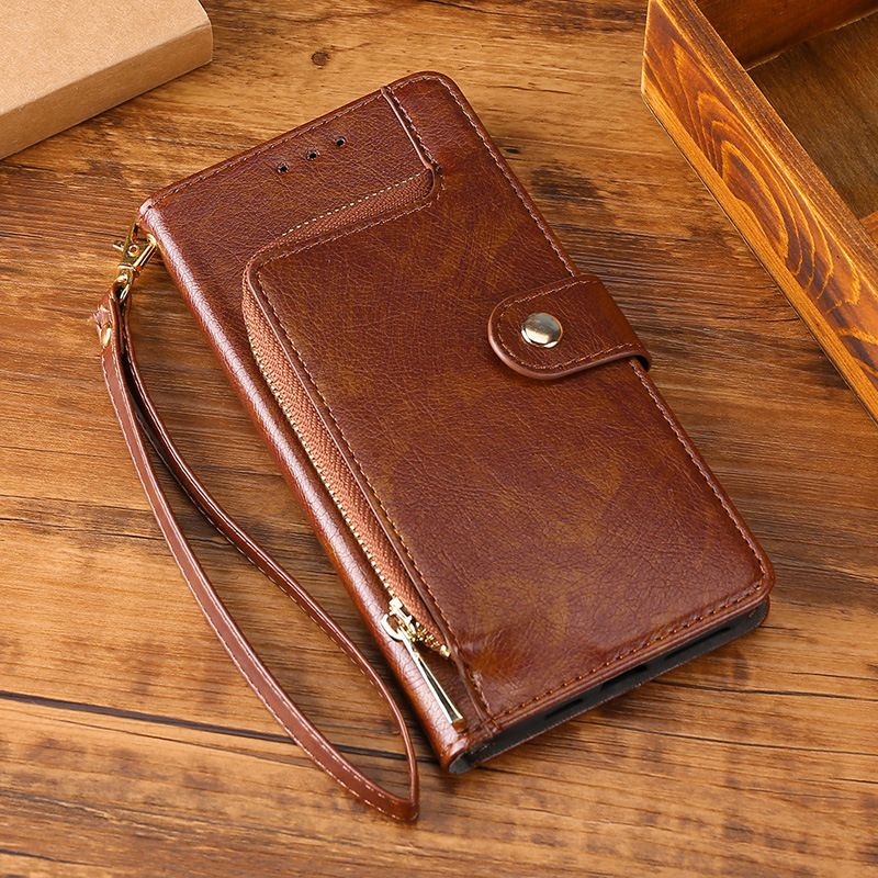 Itel A70 4G Case,Pu Leather Wallet Zipper Shockproof Phone Case Cover for Itel A70 4G