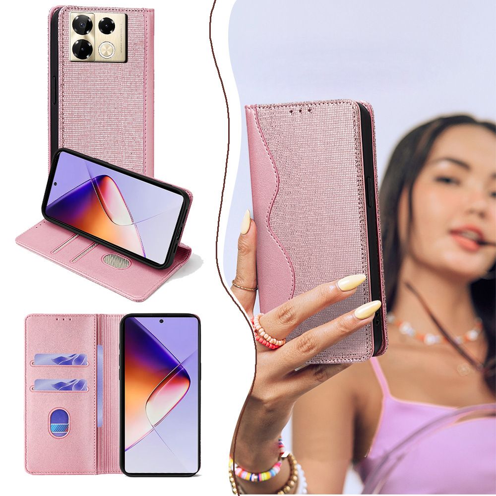 Infinix Note 40 Pro Leather Case,Wallet Folio Case with Magnetic Closure Phone Case Cover for Infinix Note 40 Pro