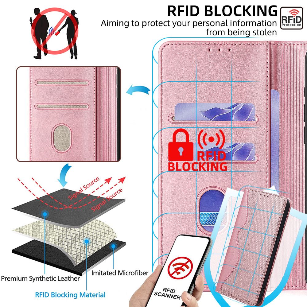 Infinix Note 40 Pro Leather Case,Wallet Folio Case with Magnetic Closure Phone Case Cover for Infinix Note 40 Pro