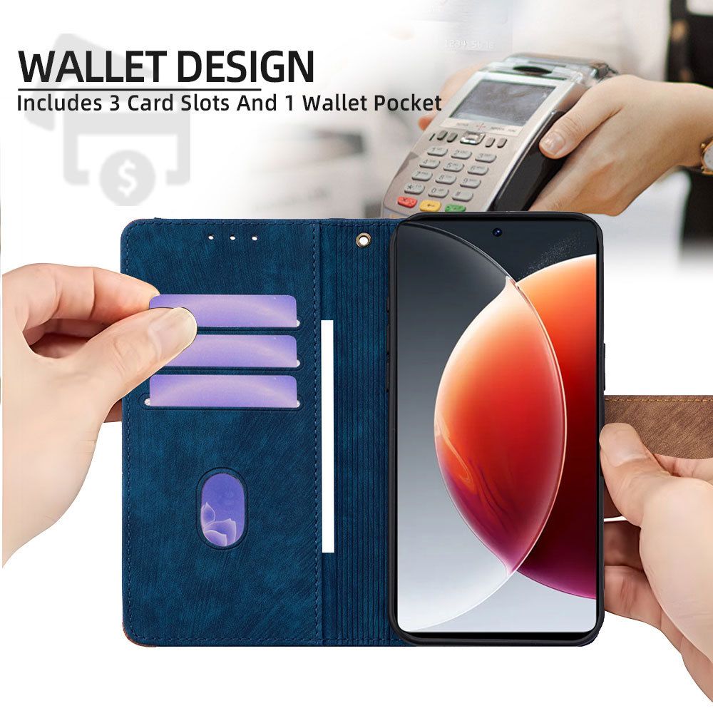 Tecno Camon 30 Pro Wallet Case, Leather Folio Flip Kickstand Protective Shockproof Cover for Tecno Camon 30 Pro
