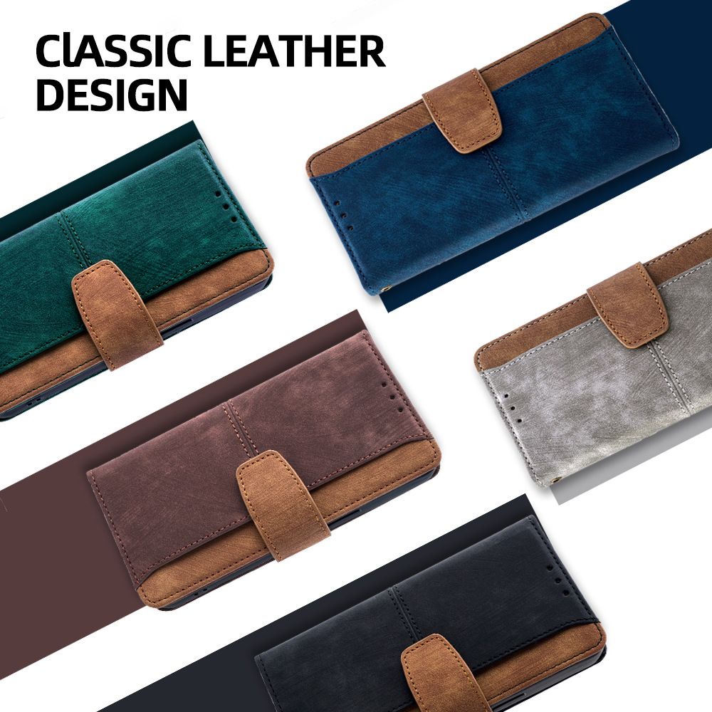 Infinix Hot 50 Wallet Case, Leather Folio Flip Kickstand Protective Shockproof Cover for Infinix Hot 50/Hot 50 Pro/Hot 50 Pro Plus