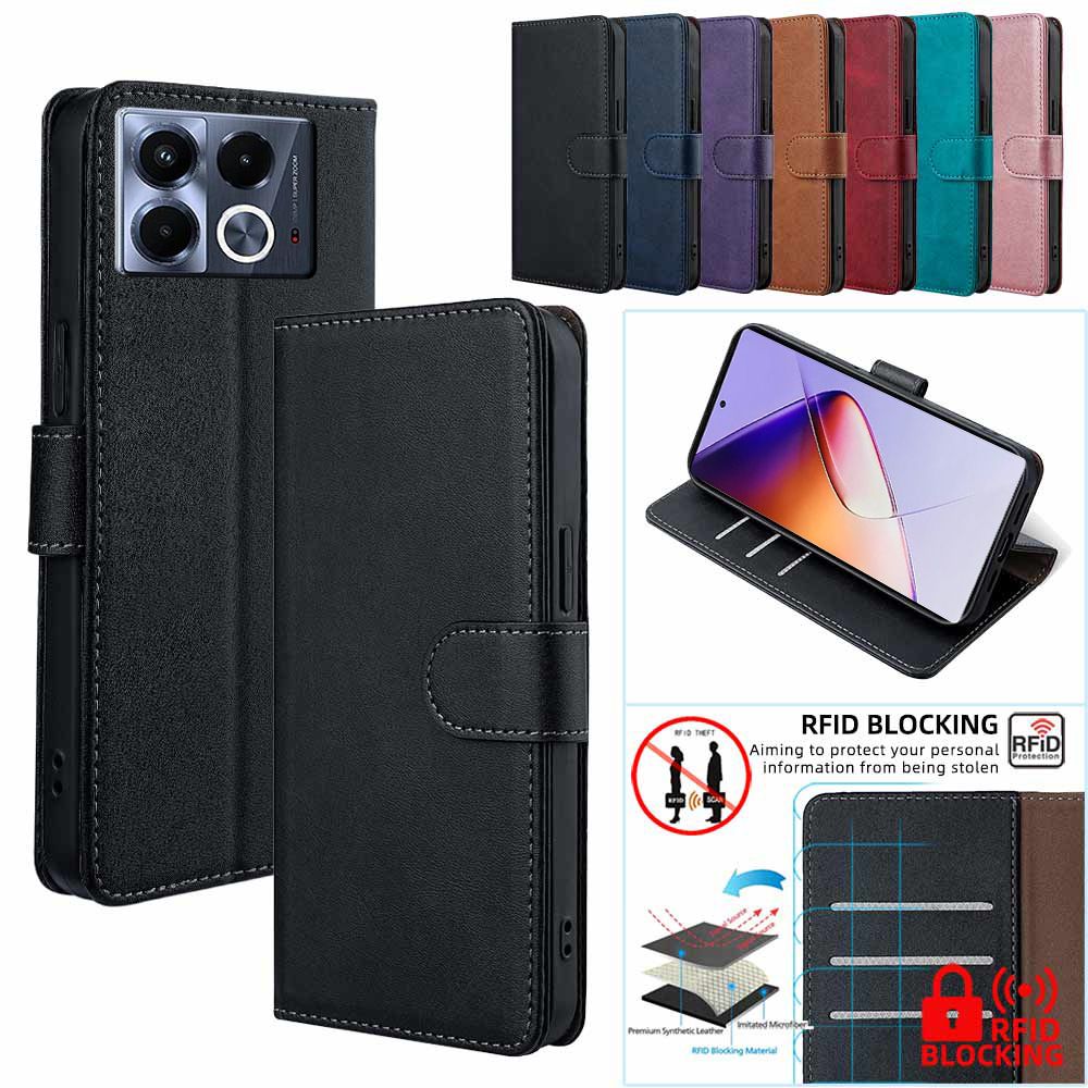 Infinix Note 40 Case,Leather Magnetic Closure Shockproof Phone Case Cover for Infinix Note 40