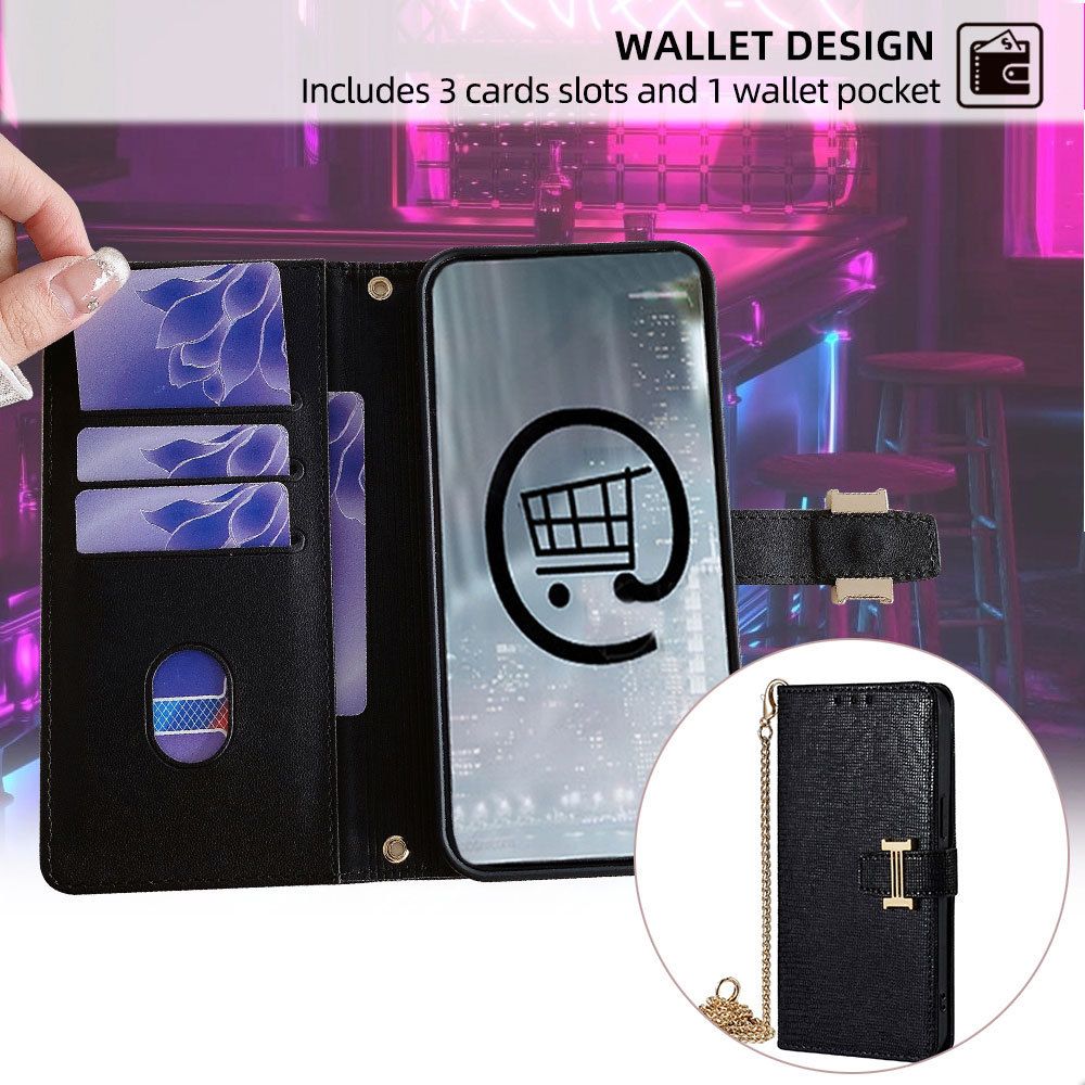 Infinix Note 40 Case,Wallet Leather Phone Case with Magnetic Buckle Long Shoulder Strap for Infinix Note 40