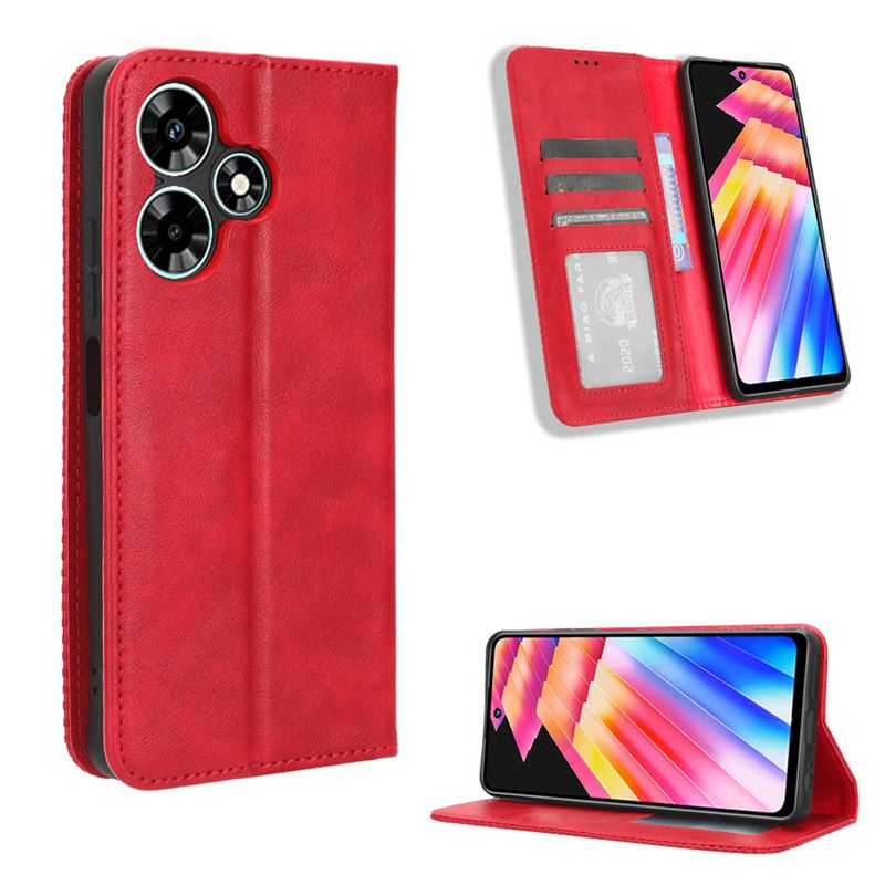 Infinix Hot 30i Case with Card Holder,Leather Wallet Case with Flip Card Slots, Kickstand & Magnetic Closure for Infinix Hot 30i